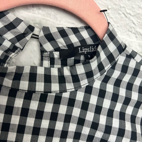 Lipslide Checkered Puff Sleeve Top S - Picture 5 of 8